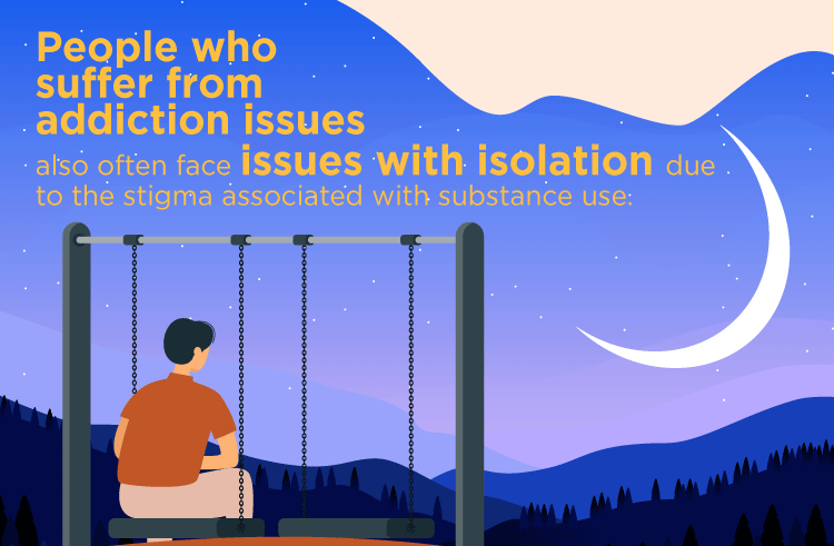 Isolation is often associated with substance use